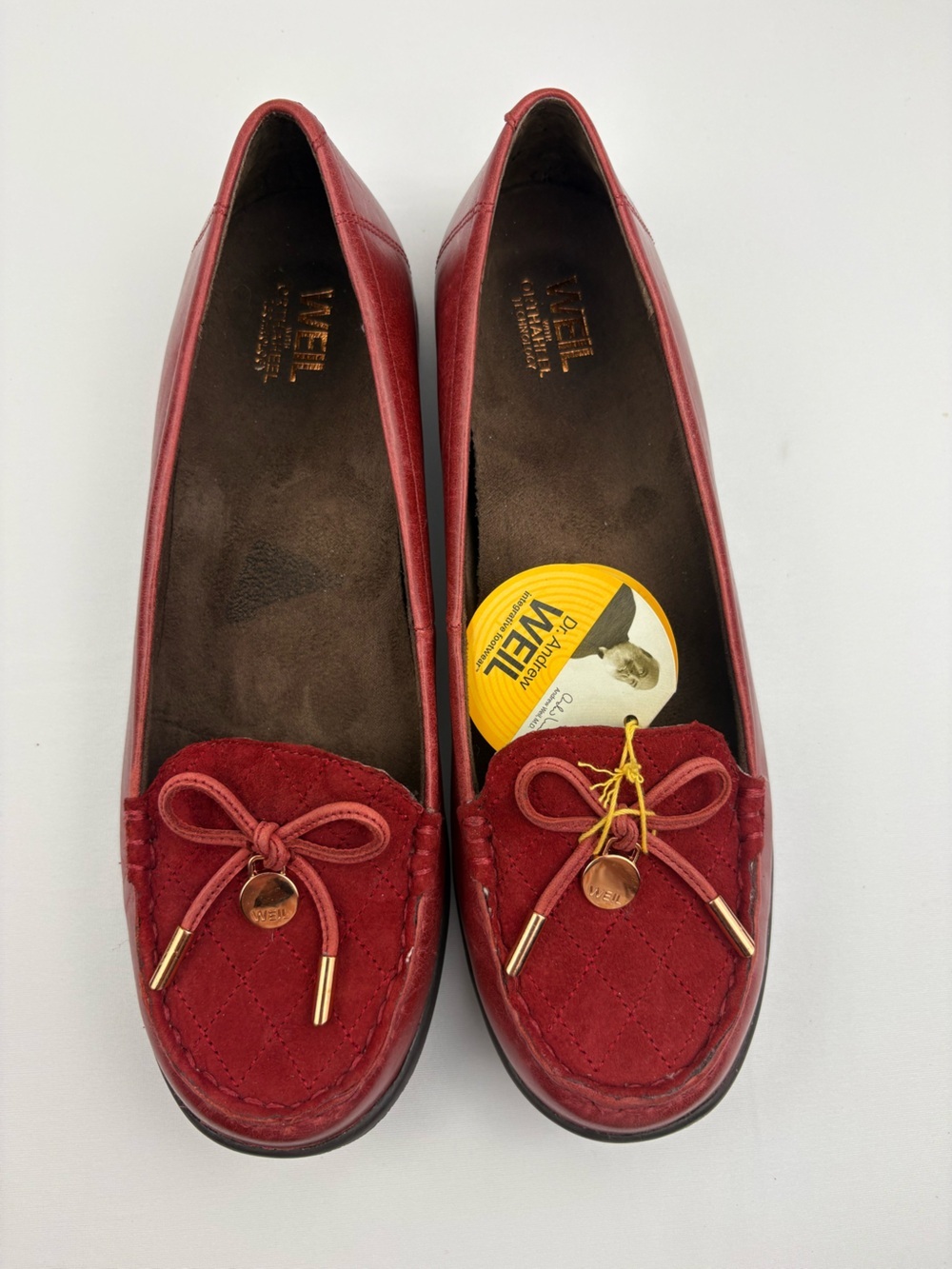 NEW Dr. Andrew Weil Integrative Footwear “Venice” Loafers in Red
